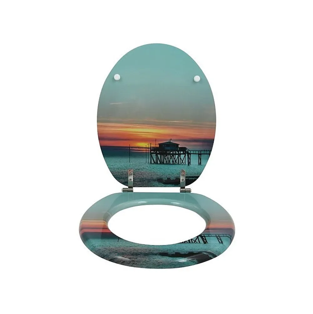 MSV Abattant wc MDF SUNSET Charnières Inox