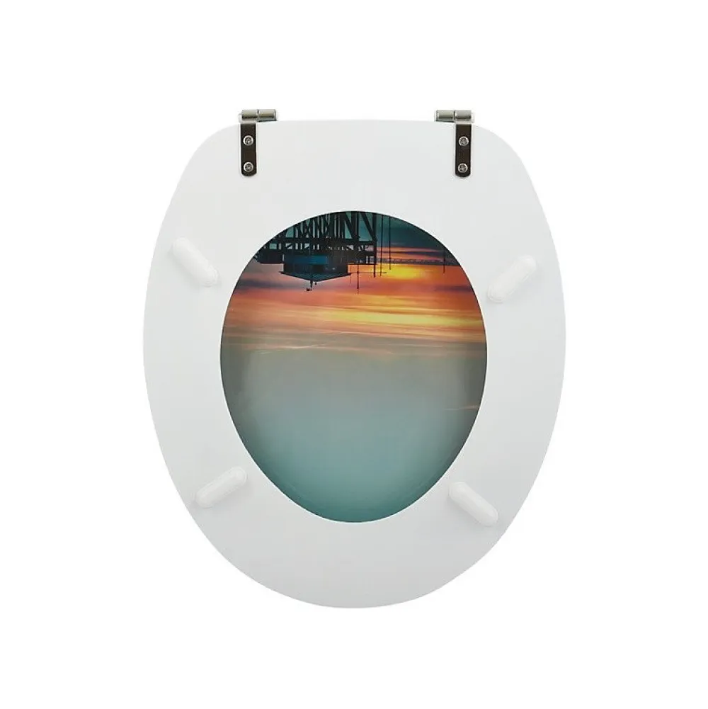 MSV Abattant wc MDF SUNSET Charnières Inox