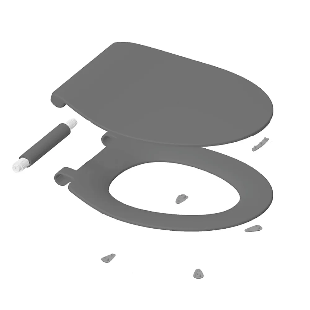Abattant Wc|Bemis Abattant WC noir mat avec frein de chute déclipsable