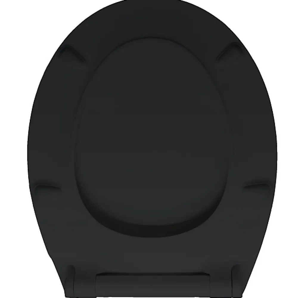 Abattant Wc|Bemis Abattant WC noir mat avec frein de chute déclipsable