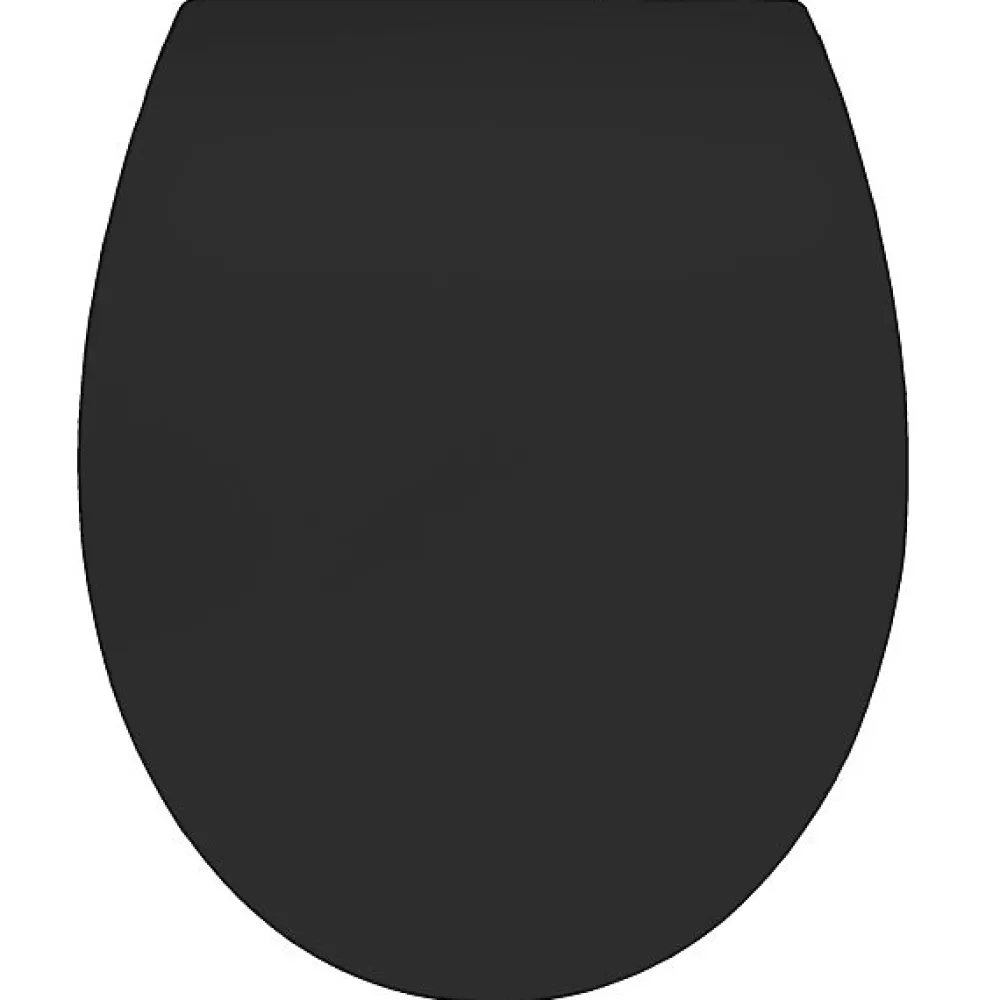 Abattant Wc|Bemis Abattant WC noir mat avec frein de chute déclipsable