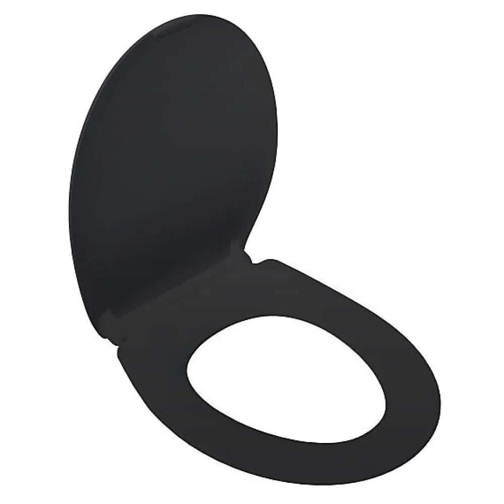 Abattant Wc|Bemis Abattant WC noir mat avec frein de chute déclipsable