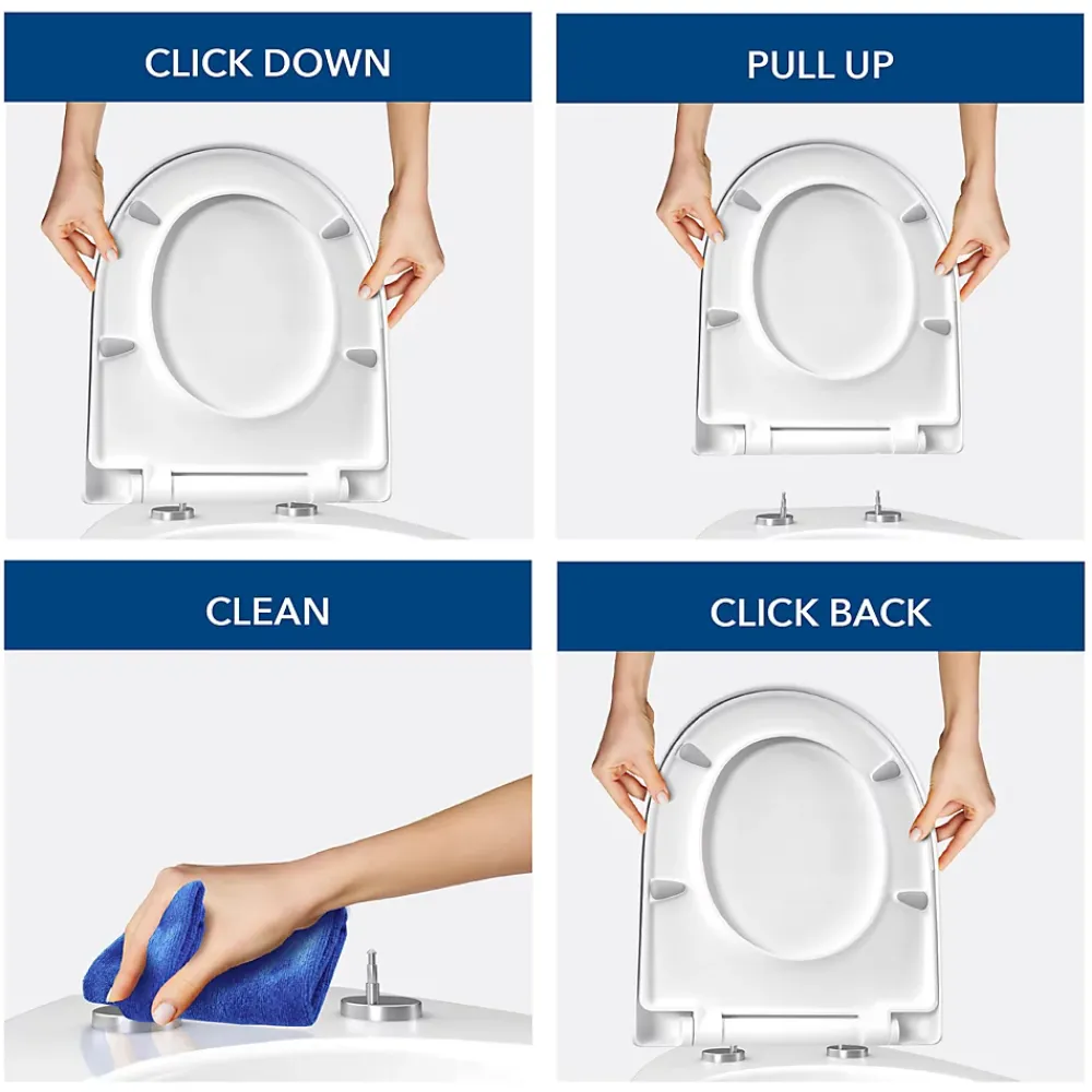 Abattant Wc|Bemis Abattant WC noir mat avec frein de chute déclipsable
