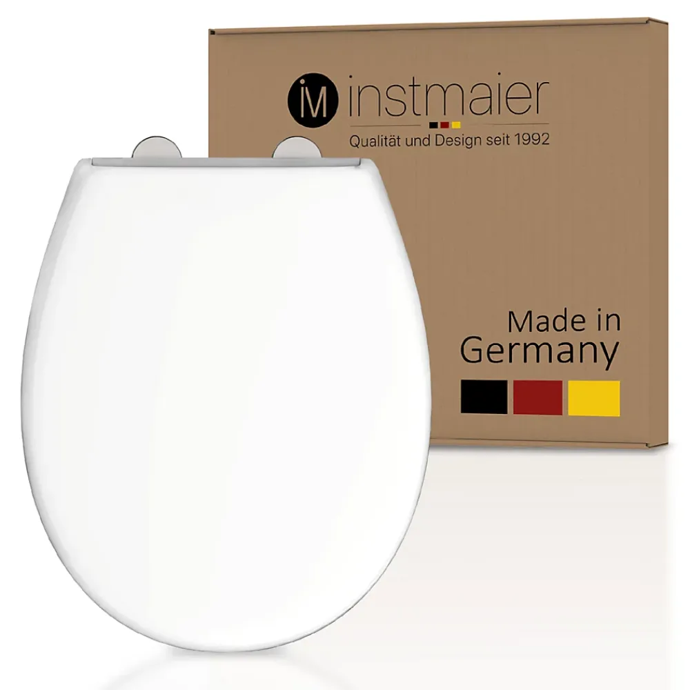 Abattant Wc|Instmaier Abattant WC ovale en duroplast blanc avec frein de chute ALMA