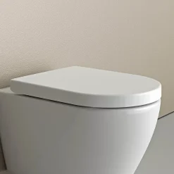 Bernstein Abattant WC plastique avec double Lunette WC pour famille et enfant, charnières acier inox - Blanc - 46,4x35,9x5,1cm - U1006
