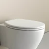 Bernstein Abattant WC plastique Lunette WC moderne, Cuvette toilette fermeture douceur pour enfant + adulte, Blanc, 44,6x37,1x5,2cm, U2004