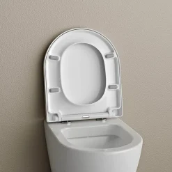 Abattant Wc|Bernstein Abattant WC plastique Lunette WC, Cuvette toilette fermeture en douceur - Blanc - 42,5x36,3x4,9cm - U1009