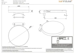 Sanindusa Abattant WC rond pour WC WCA blanc (non universel)