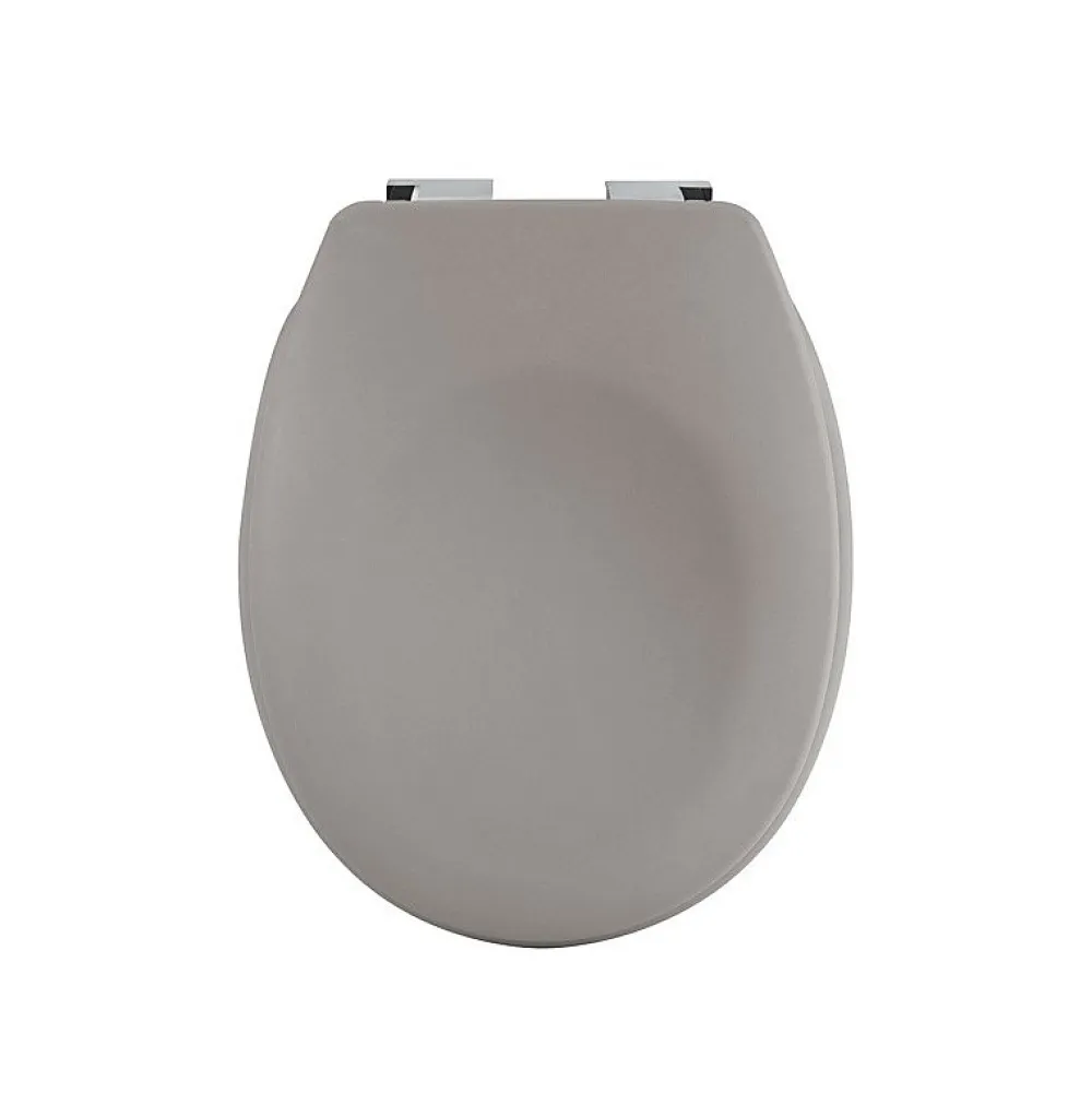 Abattant Wc|Spirella Abattant wc Thermo dur avec frein de chute NEELA Taupe mat Charnières ABS Chromé