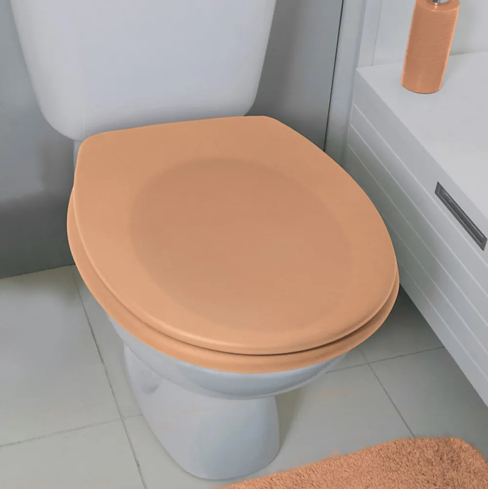Spirella Abattant wc Thermo dur avec frein de chute NEELA Pêche Charnières ABS Chromé