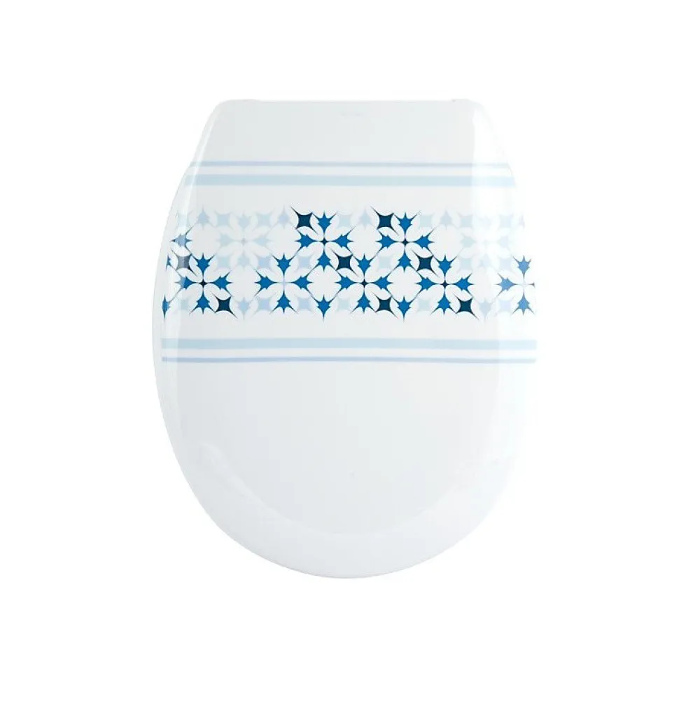 Abattant Wc|MSV Abattant wc Thermo Dur MALTA Bleu Blanc Charnières PS