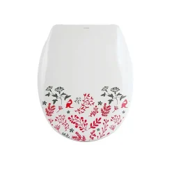 MSV Abattant wc Thermo Dur Motif Floral Charnières PS