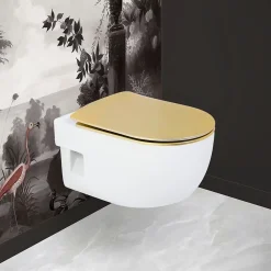 Olfa Abattant wood slim déclipsable - Effet métal précieux (48x36.5 cm - Doré)