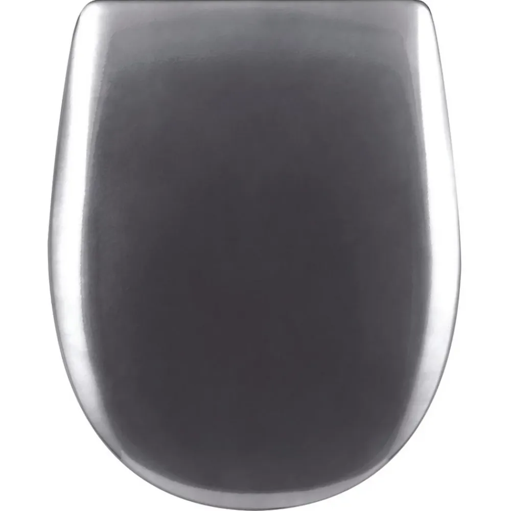 Olfa Abattant wood slim déclipsable - Effet métal précieux (48x36.5 cm - Gris anthracite)
