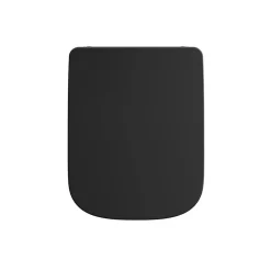 Abattant Wc|Balneo Abbatant WC frein de chute duroplast noir, kit de montage - Luga