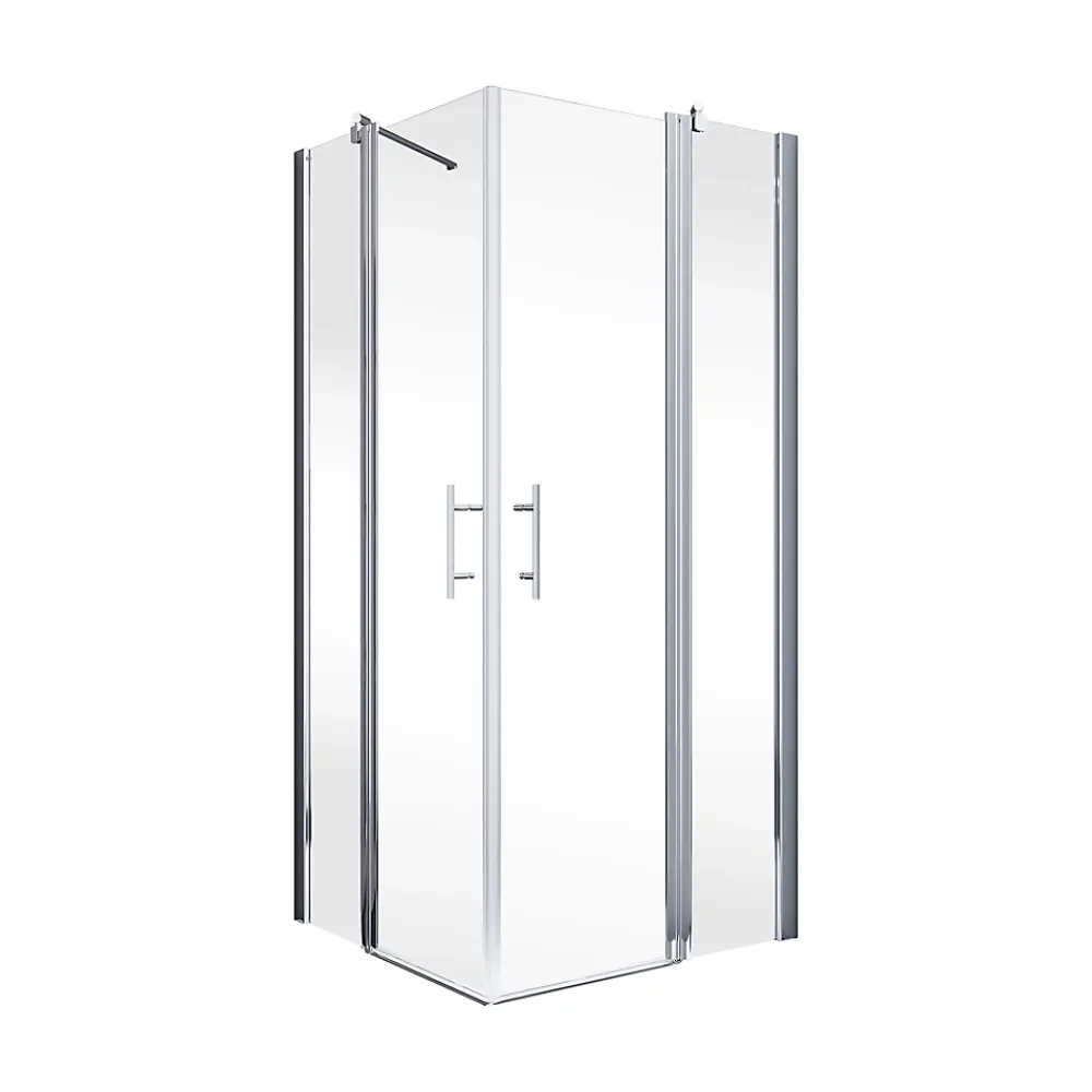 Porte De Douche|Schulte Accès d'angle droit avec porte de douche battantes, 90 x 90 cm, , NewStyle, verre transparent anticalcaire