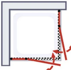 Porte De Douche|Schulte Accès d'angle droit avec porte de douche battantes, 90 x 90 cm, , NewStyle, verre transparent anticalcaire