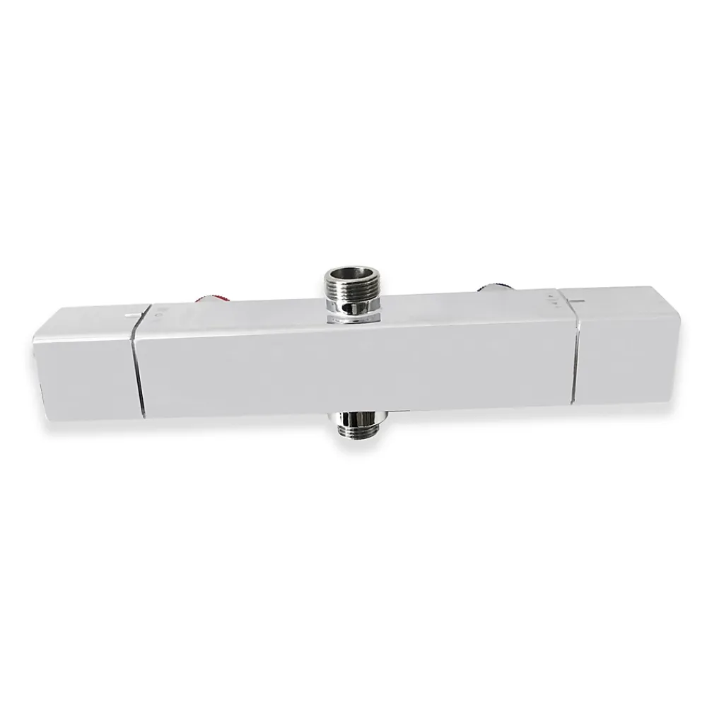 AICA Sanitaire AICA colonne de douche thermostatique avec pomme de douche 10", hauteur réglable 76-118 cm