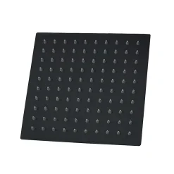 AICA Sanitaire AICA colonne de douche thermostatique avec pomme de tête, douchette et flexible,noir mat