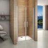 Porte De Douche|AICA Sanitaire Aica Porte De Douche Battante 75x187cm Porte De Douche Installation En Niche Ouverte Vers L'intérieur Ou L'extérieur