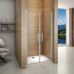 Porte De Douche|AICA Sanitaire Aica Porte De Douche Battante 75x187cm Porte De Douche Installation En Niche Ouverte Vers L'intérieur Ou L'extérieur
