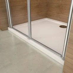 AICA Sanitaire Aica Porte De Douche Battante 85x187cm Porte De Douche Installation En Niche Ouverte Vers L'intérieur Ou L'extérieur