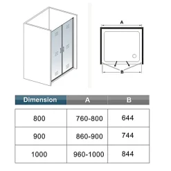 AICA Sanitaire Aica Porte De Douche Battante Noir Mat 90x200cm En 8mm Verre Anticalcaire