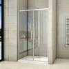 AICA Sanitaire Aica Porte De Douche Coulissante 160x190cm Transparente Chromé L'accès Au Centre