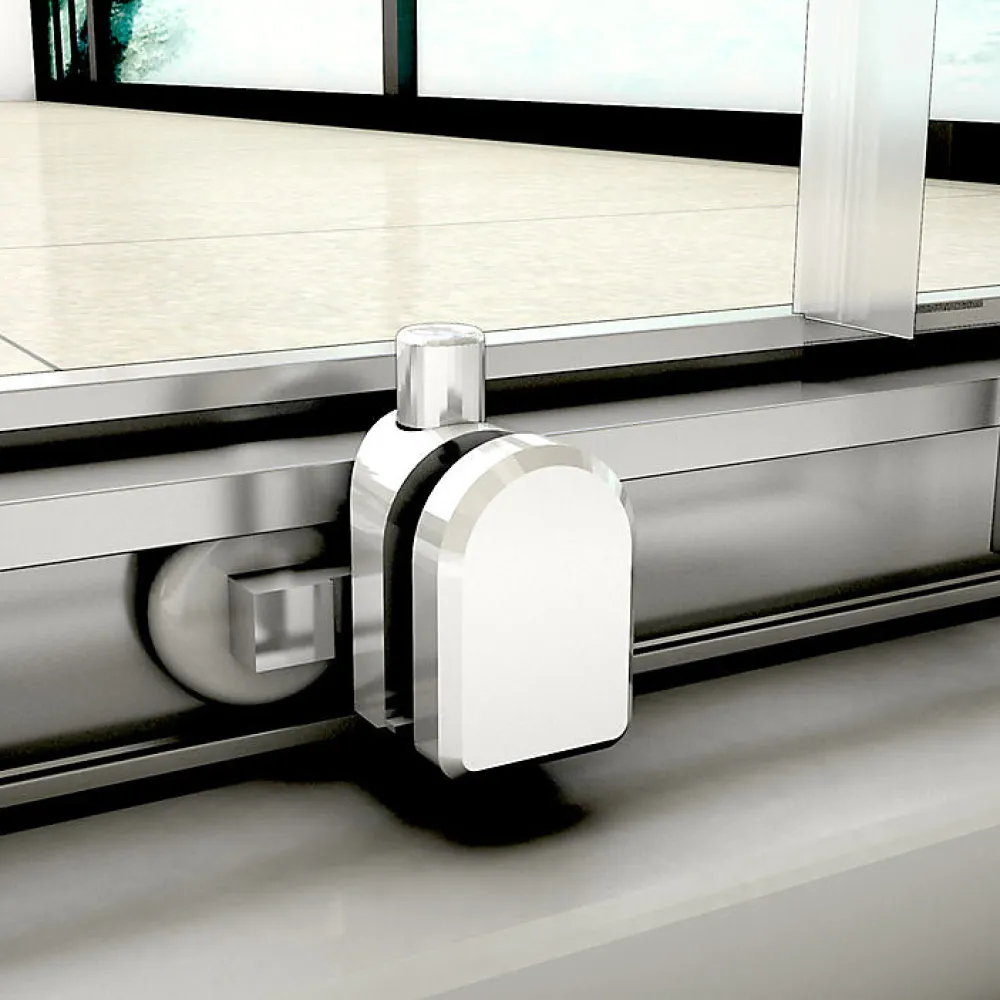 AICA Sanitaire Aica Porte De Douche Coulissante 160x190cm Transparente Chromé L'accès Au Centre