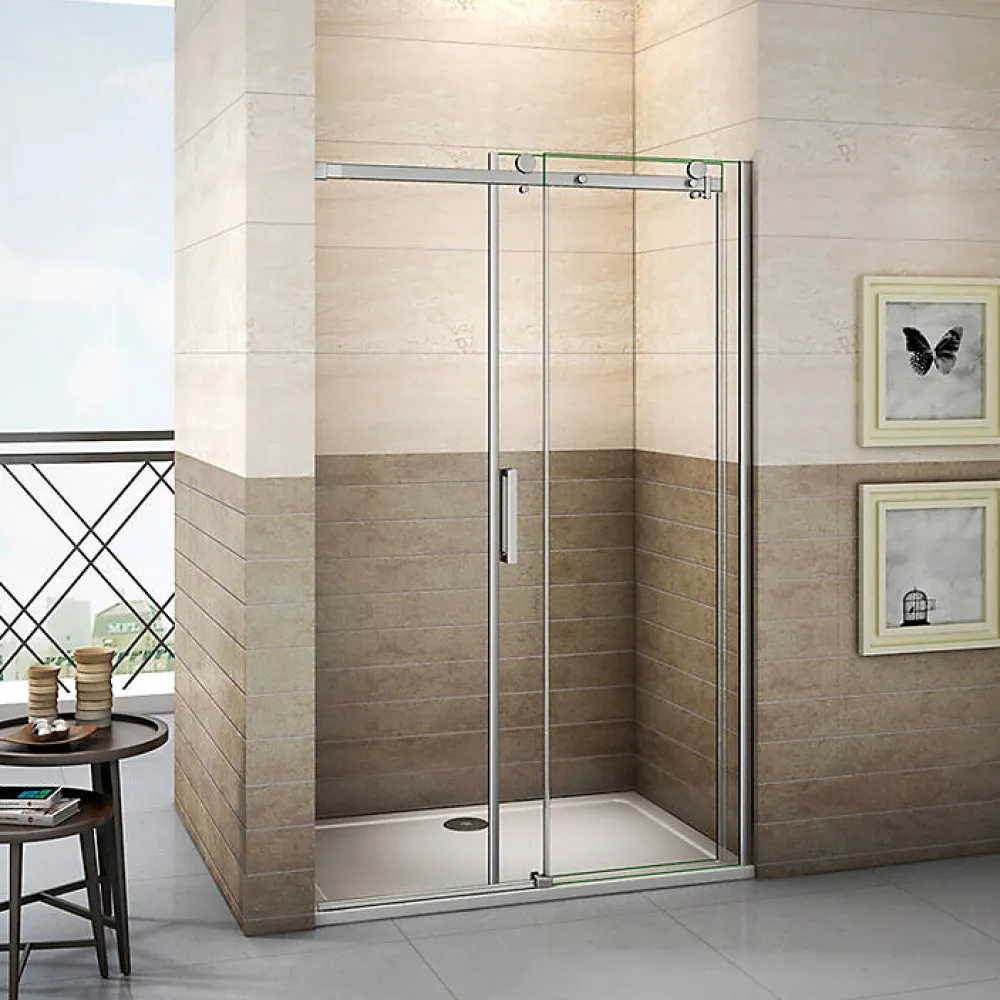 Porte De Douche|AICA Sanitaire Aica Porte De Douche Coulissante 120x195cm En 8mm Verre Anticalcaire