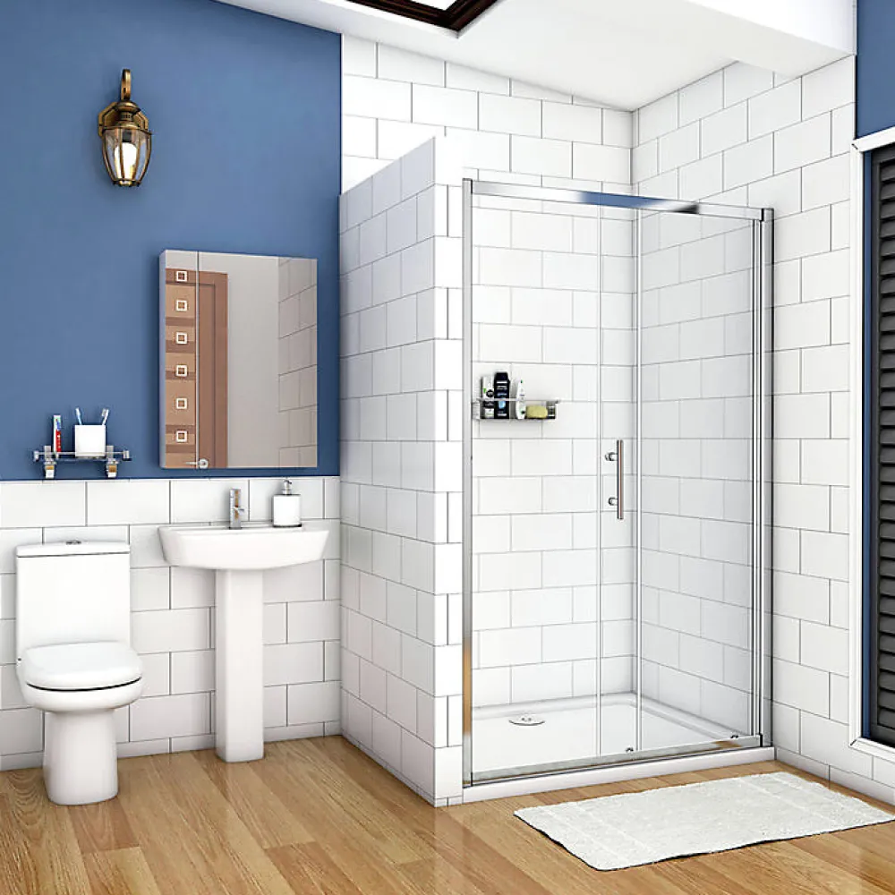Porte De Douche|AICA Sanitaire Aica Porte De Douche Coulissante 110x190cm Transparente Chromé