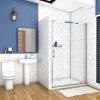 AICA Sanitaire Aica Porte De Douche Coulissante 140x190cm Transparente Chromé