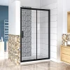 Porte De Douche|AICA Sanitaire Aica Porte De Douche Noir Mat 110x195cm Porte De Douche Avec L'amortisseur Porte Coulissante En 8mm Verre Anticalcaire