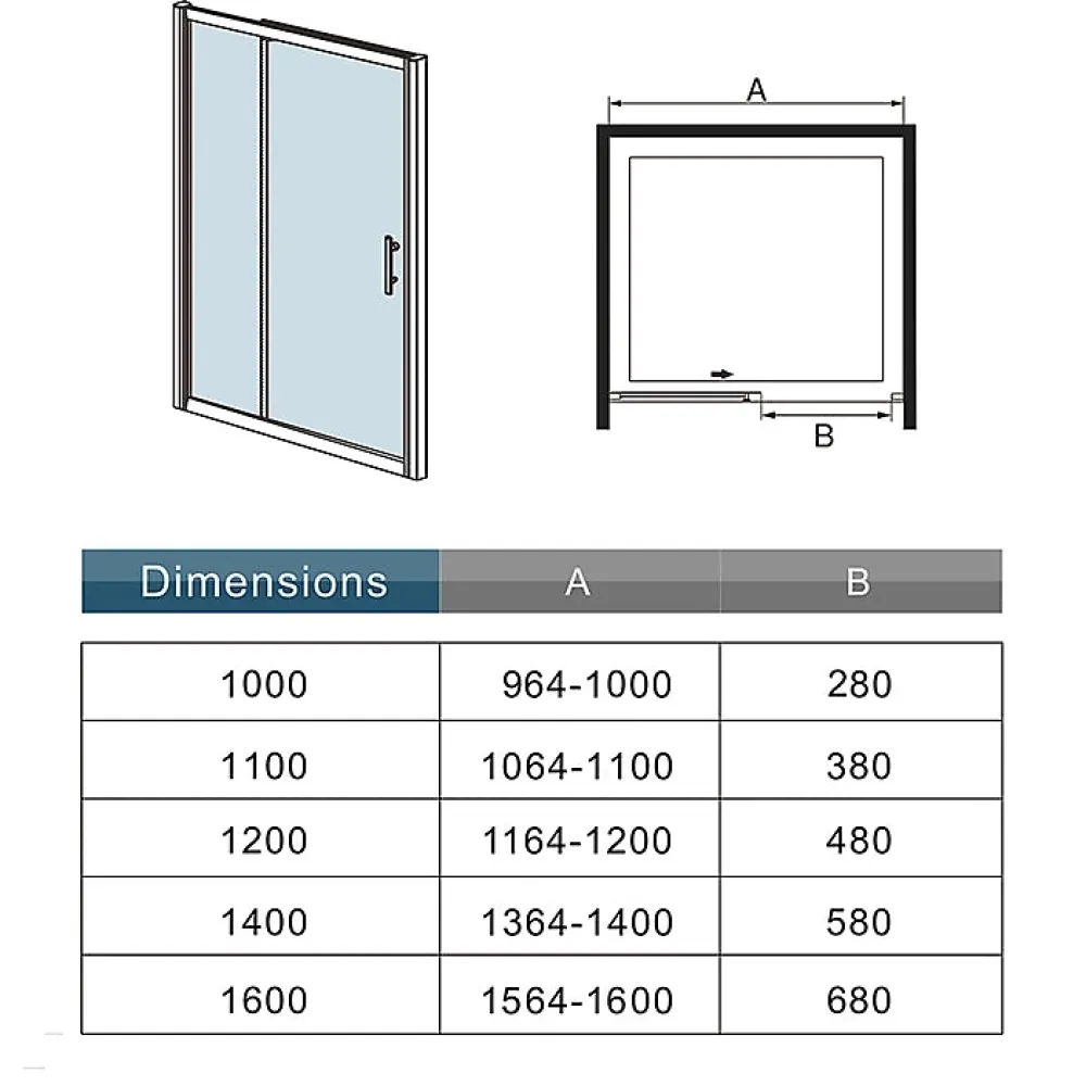 Porte De Douche|AICA Sanitaire Aica Porte De Douche Noir Mat 110x195cm Porte De Douche Avec L'amortisseur Porte Coulissante En 8mm Verre Anticalcaire