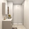 AICA Sanitaire AICA porte de douche 100x185cm 6mm verre clair trempé sécurit