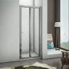 AICA Sanitaire Aica Porte De Douche 100x185cm Pliante En Verre Sécurit Clair,installation En Niche