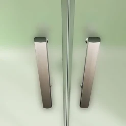 AICA Sanitaire Aica Porte De Douche 120x185cm Porte Battante Verre Satiné Et Anticalcaire Porte Battante En Niche