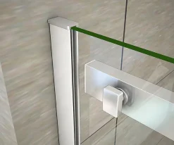 Porte De Douche|AICA Sanitaire Aica Porte De Douche 150x195cm Coulissante En Niche En 8mm Verre Anticalcaire