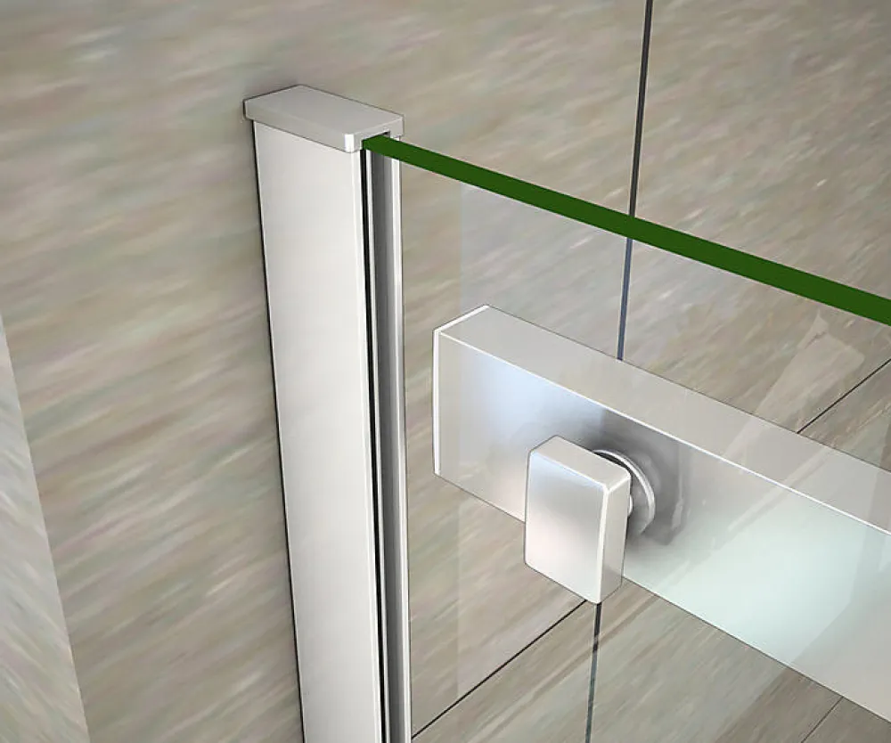 Porte De Douche|AICA Sanitaire Aica Porte De Douche 150x195cm Coulissante En Niche En 8mm Verre Anticalcaire