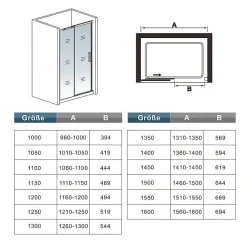 Porte De Douche|AICA Sanitaire Aica Porte De Douche 150x195cm Coulissante En Niche En 8mm Verre Anticalcaire
