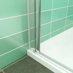 AICA Sanitaire Aica Porte De Douche 90x180cm Porte De Douche Pivotante En Niche 6mm Verre Anticalcaire Porte De Douche Hauteur 180 Cm