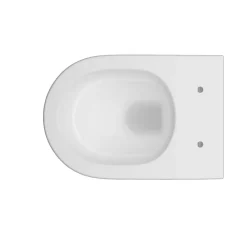 Wc Suspendu|AICA Sanitaire AICA Sans Bride WC Suspendu 52,5x36x36cm Avec Abattant Ultra Fin Soft-Close