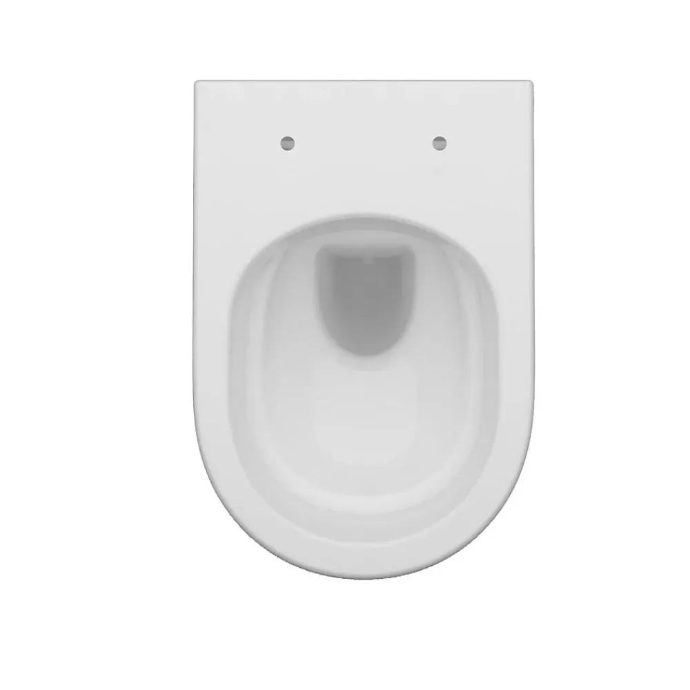 AICA Sanitaire AICA WC Suspendu Sans Bride Avec Abattant Soft-Close - Blanc 52,5x36x36cm