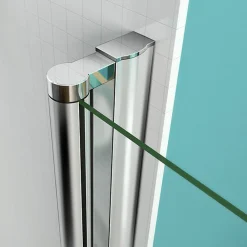 AICA Sanitaire Aica 80x187cm Porte Pivotante Porte De Douche Paroi De Douche En Niche Verre Anticalcaire