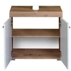 Trend Team AMANDA - Ensemble salle de bain 2 pièces. mélaminé couleur chêne/blanc brillant L - H - P : 60 - 190 - 34 cm