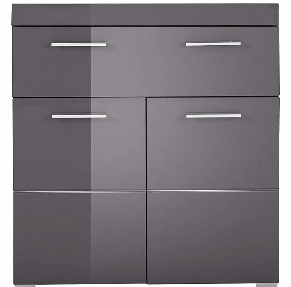 Trend Team AMANDA - Meuble bas mélaminé gris. L - H - P : 73 - 79 - 31 cm