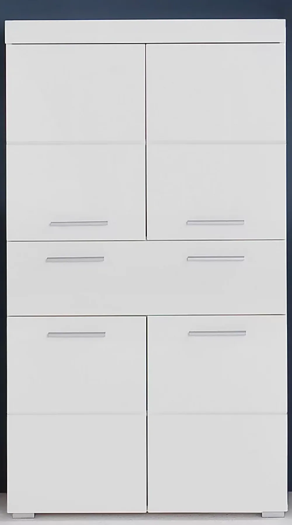 Trend Team AMANDA - Meuble de salle de bain mélaminé - Meuble Commode. Blanc brillant. L-H-P : 73 - 132 - 31 cm