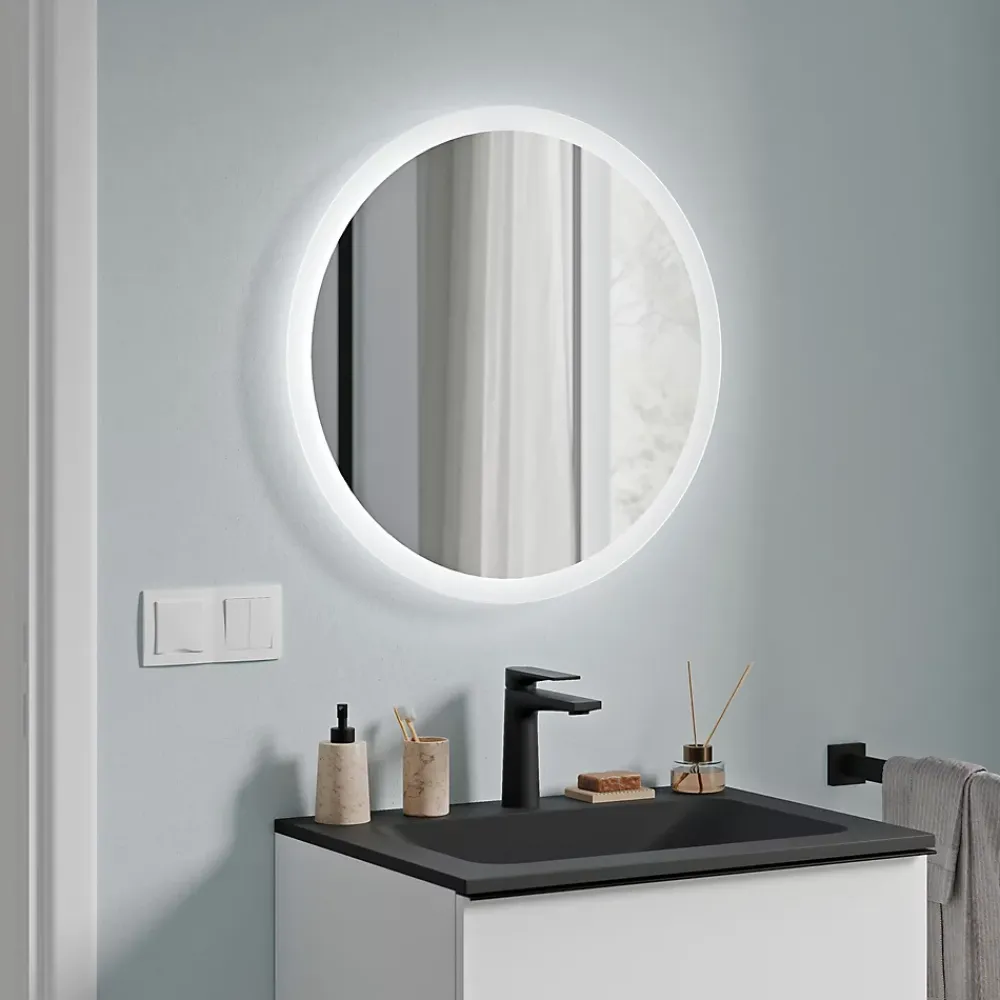 Bernstein Amoire de toilette suspendue 40x19x72,5cm (LxPxH), 1 porte mirroir, éclairage LED + prise électrique, Charnières mobiles, NEO
