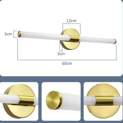 Miroir Lumineux|Nettlife Applique murale de salle de bain à LED 8W, lampe de salle de bain, applique murale 4000K IP44