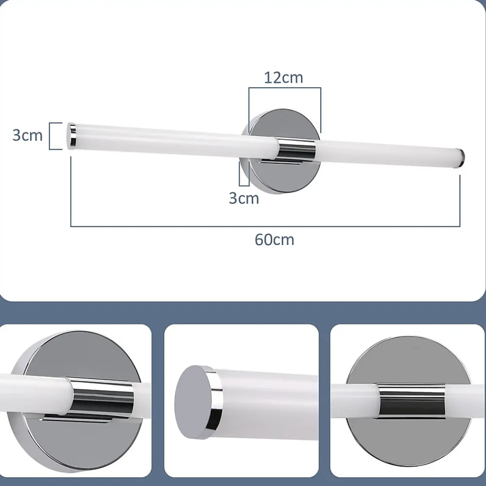 Nettlife Applique murale de salle de bain LED - 8W 60CM 4000K IP44